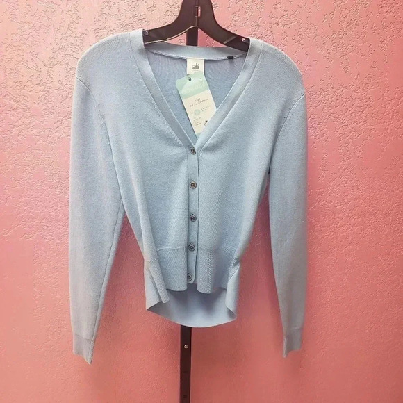 CAbi #5140 Periwinkle Cut Out Cardigan Size M - Picture 1 of 5